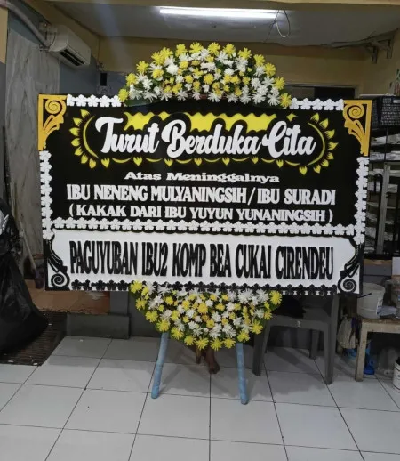 Papan Bunga Duka Balai Pertemuan Jakarta